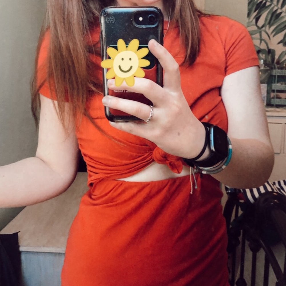 Urban Outfitters Red Cutout Dress